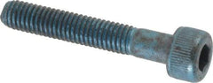 Metric Blue - M5x0.80 Metric Coarse Hex Socket Drive, Socket Cap Screw - Grade 12.9 Alloy Steel, Metric Blue Finish, Partially Threaded, 30mm Length Under Head - Caliber Tooling