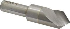 M.A. Ford - 3/4" Head Diam, 1/2" Shank Diam, 1 Flute 90° Solid Carbide Countersink - Bright Finish, 3" OAL, 0.12" Nose Diam, Single End, Straight Shank, Right Hand Cut - Caliber Tooling