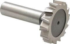 Keo - 1-1/2" Diam x 5/16" Face Width, High Speed Steel, 14 Teeth, Shank Connection Woodruff Keyseat Cutter - Uncoated, 2-5/16" OAL x 1/2" Shank, Staggered Teeth, ANSI 1012, Old Standard 25 - Caliber Tooling