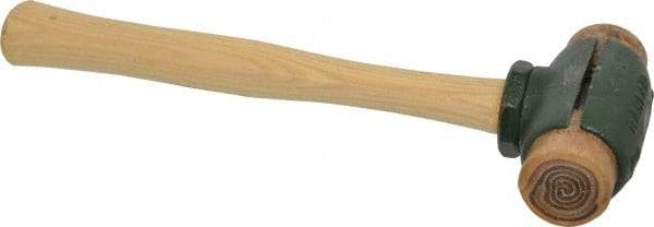 Garland - 2 Lb Head 1-1/2" Face Rawhide Split Head Hammer - 12-1/2" OAL, Wood Handle - Caliber Tooling