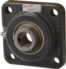 Browning - 3/4" ID, 3-3/8" OAL x 3-3/8" OAH 4-Bolt Flange - 1,444 Lb Static Cap, 2,611 Lb Dyn Cap, 2-1/2" Btw Mnt Hole Ctrs, Cast Iron - Caliber Tooling