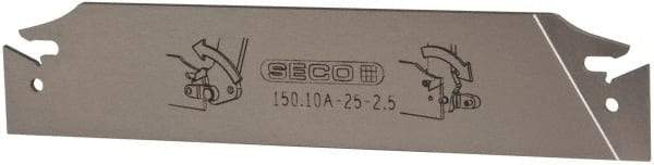 Seco - 0.984" Blade Height, 0.079" Blade Width, 5.91" OAL, Neutral Cut, Double End Indexable Cut-Off Blade - 150.10A Blade, 150.10 Series - Caliber Tooling