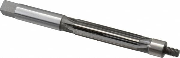 Made in USA - 5/8" Reamer Diam, 0.6200" Diam Straight Shank, 2-1/2" Flute Length, Hand Expansion Reamer - Straight Flute, 6-1/2" OAL, Right Hand Cut, 6 Flutes, High Speed Steel - Caliber Tooling