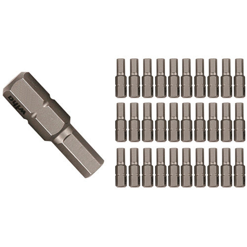 Hex Inch Contractor Grade Insert Bits 3/32″ × 25mm (30 Piece Bulk Pack) - Caliber Tooling