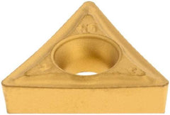 Iscar - TCMT2-1 SM Grade IC9250 Carbide Turning Insert - TiCN/Al2O3 Finish, 60° Triangle, 1/4" Inscr Circle, 3/32" Thick, 1/64" Corner Radius - Caliber Tooling