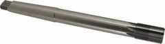 Made in USA - 1" Diam, 7/8" Max Diam 3MT Morse Taper Shank, 1-5/8" Flute Length, Machine Expansion Reamer - Straight Flute, 10-1/2" OAL, Right Hand Cut, 8 Flutes, High Speed Steel, Bright Finish - Caliber Tooling