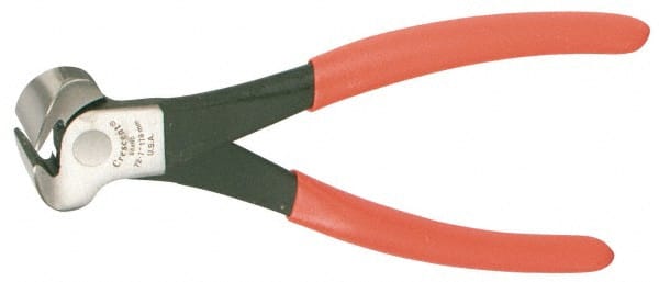 Crescent - 7-1/4" OAL, 12 AWG Capacity, 3/8" Jaw Length x 1-3/4" Jaw Width, End Cutting Pliers - Caliber Tooling