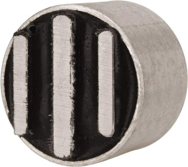 Mag-Mate - 1/4-2 Thread, 1" Diam, 3/4" High, 7.75 Lb Average Pull Force, Neodymium Rare Earth Pot Magnet - Aluminum Insulated - Caliber Tooling