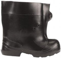 Winter Walking - Men's 5-6 (Women's 5-6) Traction Overshoes - Plain Toe, Nonslip Sole, PVC Upper, Black - Caliber Tooling