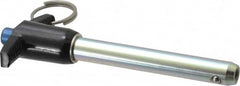 Gibraltar - 1/2" Diam, 3" Usable Length, T Handle, Quick Release Pin - Grade 4130 Steel, Zinc-Plated Finish - Caliber Tooling