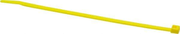 Made in USA - 5.84" Long Yellow Nylon Standard Cable Tie - 40 Lb Tensile Strength, 1.24mm Thick, 1-1/2" Max Bundle Diam - Caliber Tooling