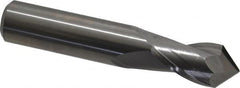 Melin Tool - 5/8" Diam, 1-1/4" LOC, 2 Flute, 90° Point Angle, Solid Carbide Drill Mill - Uncoated, 3-1/2" OAL, 5/8" Shank Diam - Caliber Tooling