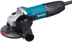 Makita - 4-1/2" Wheel Diam, 11,000 RPM, Corded Angle & Disc Grinder - 5/8-11 Spindle, 120 Volts, 6 Amps - Caliber Tooling