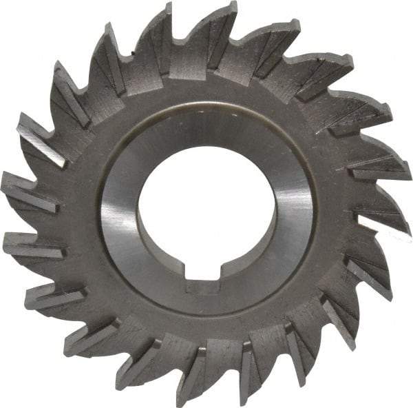 Made in USA - 3" Diam x 3/8" Width of Cut, 20 Teeth, Cobalt Side Milling Cutter - Straight Teeth, Uncoated - Caliber Tooling