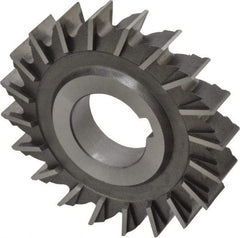 Made in USA - 3" Diam x 1/2" Width of Cut, 20 Teeth, Cobalt Side Milling Cutter - Straight Teeth, Uncoated - Caliber Tooling