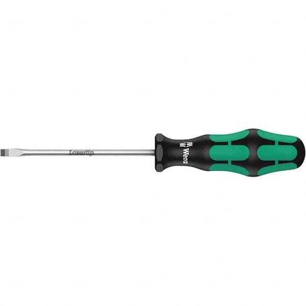 Wera - 8mm Blade Width, Slotted Screwdriver - 175mm Blade Length, Round Shank, Ergonomic Handle - Caliber Tooling