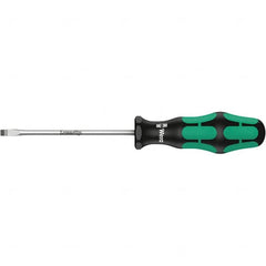 Wera - 6.5mm Blade Width, Slotted Screwdriver - 200mm Blade Length, Round Shank, Ergonomic Handle - Caliber Tooling