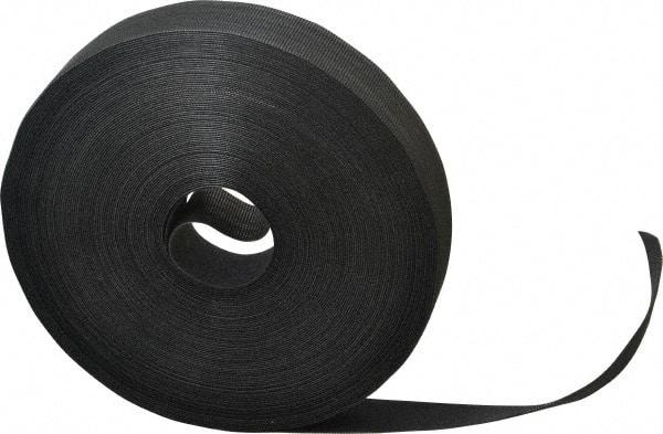 VELCRO Brand - 1" Wide x 25 Yd Long Self Fastening Tie/Strap Hook & Loop Roll - Continuous Roll, Black, Printable Surface - Caliber Tooling