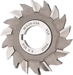 Made in USA - 4" Diam x 5/16" Width of Cut, 18 Teeth, Cobalt Side Milling Cutter - Staggered Teeth, Uncoated - Caliber Tooling