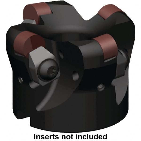 Kennametal - 63mm Cut Diam, 6mm Max Depth, 22mm Arbor Hole, 4 Inserts, RNGN 1207... Insert Style, Indexable Copy Face Mill - KSSR Cutter Style, 16,600 Max RPM, 50mm High, Series KSSR-RN - Caliber Tooling