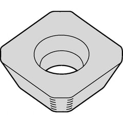 Kennametal - SEHW43 Grade K68 Carbide Milling Insert - Uncoated, 0.188" Thick, 1/2" Inscribed Circle, 1mm Corner Radius - Caliber Tooling