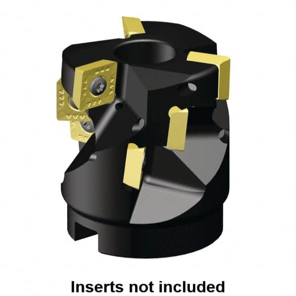 Kennametal - 15 Inserts, 63mm Cut Diam, 27mm Arbor Diam, 51.16mm Max Depth of Cut, Indexable Square-Shoulder Face Mill - 0/90° Lead Angle, 70mm High, SD.T 1204.. Insert Compatibility, Series KSSM-KSSP - Caliber Tooling