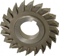 Made in USA - 3" Diam x 7/16" Width of Cut, 20 Teeth, High Speed Steel Side Milling Cutter - Straight Teeth, Uncoated - Caliber Tooling