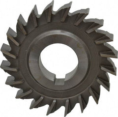 Made in USA - 3" Diam x 1/2" Width of Cut, 20 Teeth, High Speed Steel Side Milling Cutter - Straight Teeth, Uncoated - Caliber Tooling