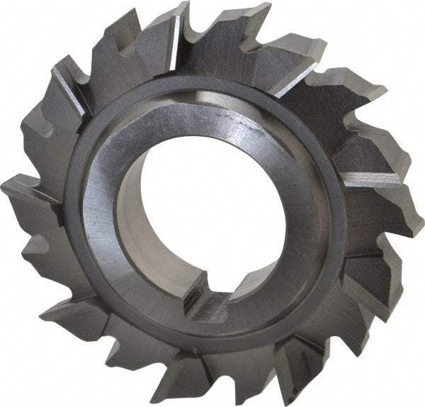 Made in USA - 3" Diam x 5/8" Width of Cut, 18 Teeth, High Speed Steel Side Milling Cutter - Staggered Teeth, Uncoated - Caliber Tooling