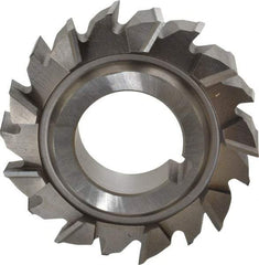 Made in USA - 3" Diam x 3/4" Width of Cut, 18 Teeth, High Speed Steel Side Milling Cutter - Staggered Teeth, Uncoated - Caliber Tooling