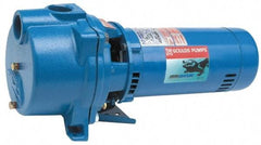 Goulds Pumps - 115/230 Volt, 21.6/10.8 Amp, 1 Phase, 1-1/2 HP, Self Priming Centrifugal Pump - 48J Frame, 1-1/2 Inch Inlet, 64 Max GPM, ODP Motor, Cast Iron Housing, Noryl Impeller, 121 Ft. Shut Off, Carbon Ceramic Mechanical Seal - Caliber Tooling