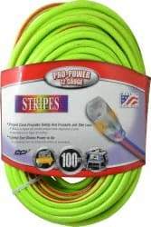 Southwire - 100', 12/3 Gauge/Conductors, Green/Red Outdoor Extension Cord - 1 Receptacle, 15 Amps, 125 VAC, UL SJTW, NEMA 5-15P, 5-15R - Caliber Tooling