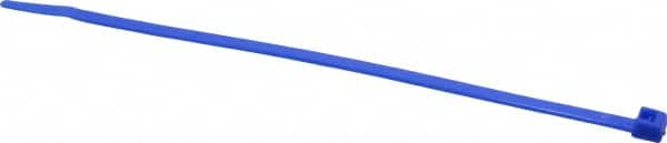 Made in USA - 7.562" Long Blue Nylon Standard Cable Tie - 50 Lb Tensile Strength, 1.32mm Thick, 3" Max Bundle Diam - Caliber Tooling