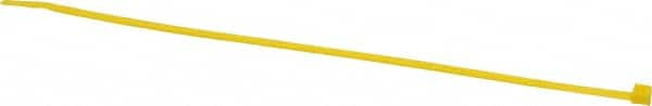 Made in USA - 11-1/4" Long Yellow Nylon Standard Cable Tie - 50 Lb Tensile Strength, 1.32mm Thick, 2" Max Bundle Diam - Caliber Tooling