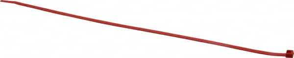 Made in USA - 14-1/4" Long Red Nylon Standard Cable Tie - 50 Lb Tensile Strength, 1.32mm Thick, 4" Max Bundle Diam - Caliber Tooling