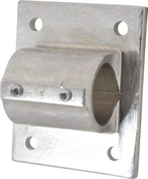 Hollaender - 1-1/2" Pipe, Wall Mount Flange, Aluminum Alloy Flange Pipe Rail Fitting - Bright Finish - Caliber Tooling