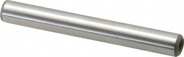 Jergens - 5/16" Diam x 2-1/2" Pin Length Alloy Steel Pull Out Dowel Pin - C 47-58 & C 60-64 (Surface) Hardness, 1 Beveled & 1 Threaded End - Caliber Tooling