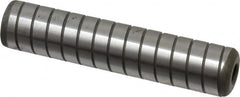 Jergens - 5/8" Diam x 3" Pin Length Alloy Steel Grooved Dowel Pin - C 47-58 & C 60-64 (Surface) Hardness, 1 Beveled & 1 Threaded End - Caliber Tooling