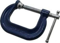 Gibraltar - Regular-Duty 2" Max Opening, 2" Throat Depth, Forged Steel Standard C-Clamp - 3,500 Lb Capacity, 0" Min Opening, Deep Throat - Caliber Tooling