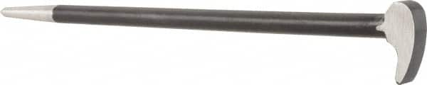 Value Collection - 12" OAL Rolling Head Pry Bar - 7/16" Wide, Chrome Vanadium - Caliber Tooling