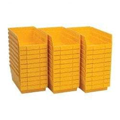 Quantum Storage - 50 Lb. Load Capacity, 11-5/8" Deep, Yellow Polypropylene Hopper Shelf Bin - 4" High x 6-5/8" Wide x 11-5/8" Long - Caliber Tooling