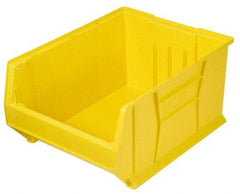 Quantum Storage - 100 Lb. Load Capacity, 23-7/8" Deep, Yellow Polypropylene Hopper Stacking Bin - 12" High x 18-1/4" Wide x 23-7/8" Long - Caliber Tooling