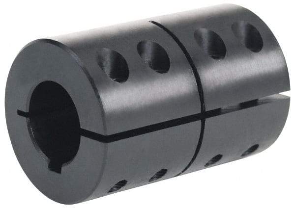 Climax Metal Products - 1-1/8" Bore, Steel, One Piece Clamping Shaft Collar - 2-1/8" Outside Diam, 3-1/4" Wide - Caliber Tooling