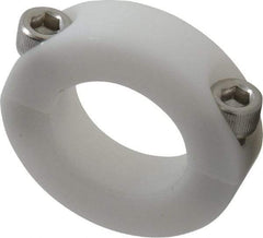 Climax Metal Products - 1" Bore, Plastic, Two Piece Clamping Shaft Collar - 1-3/4" Outside Diam, 1/2" Wide - Caliber Tooling