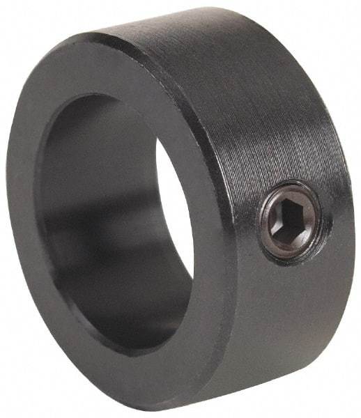 Climax Metal Products - 4" Bore, Steel, One Piece Solid Set Screw Collars - 5-1/4" Outside Diam, 1-1/8" Wide - Caliber Tooling