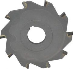 Made in USA - 4" Diam x 5/16" Width of Cut, 10 Teeth, Carbide Tipped Side Milling Cutter - Straight Teeth, Uncoated - Caliber Tooling