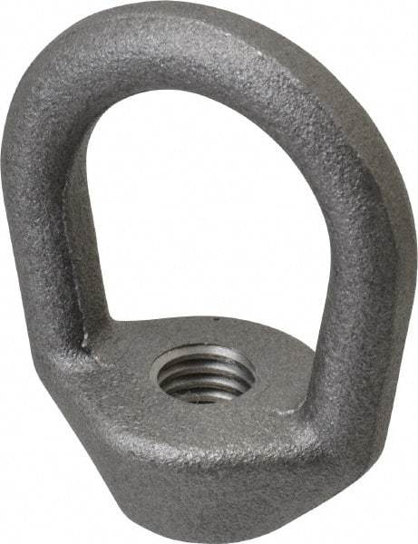 Gibraltar - 2,240 Lb Capacity, 1/2-13 Thread, Self Colored, Carbon Steel Regular Duty Lifting Eye Nut - Grade C-1030, 2-1/2" High, 1-1/4" Inside & 2" Outside Eye Diam, 2" Bell/Base Width - Caliber Tooling