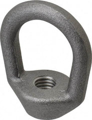 Gibraltar - 2,240 Lb Capacity, 1/2-13 Thread, Self Colored, Carbon Steel Regular Duty Lifting Eye Nut - Grade C-1030, 2-1/2" High, 1-1/4" Inside & 2" Outside Eye Diam, 2" Bell/Base Width - Caliber Tooling