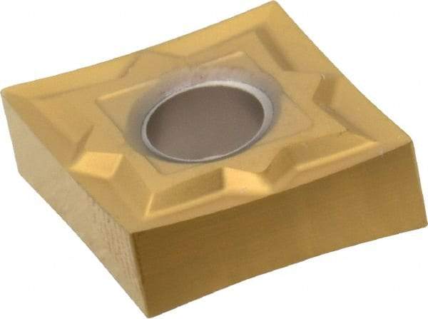 Seco - CNGP430.5 MF1 Grade CP200 Carbide Turning Insert - TiAlN/TiN Finish, 80° Diamond, 1/2" Inscr Circle, 3/16" Thick, 0.0078" Corner Radius - Caliber Tooling