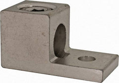 Thomas & Betts - 6 AWG Noninsulated Square Ring Terminal - 5/16" Stud, 2" OAL x 1" Wide, Tin Plated Aluminum Contact - Caliber Tooling